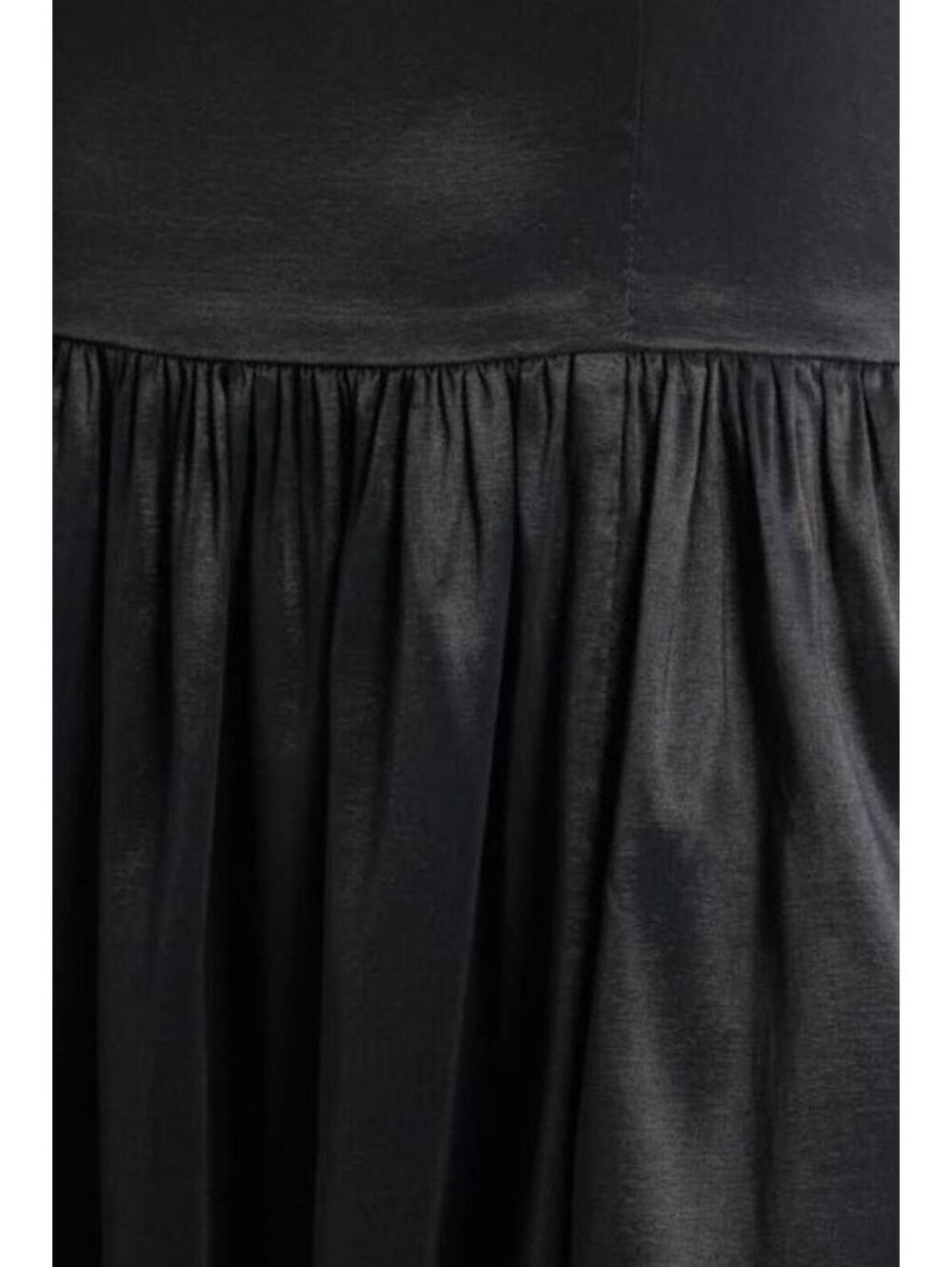 New Hutch Ericha Crystal Embellished Satin Gown In Black Sz 14 $350 - Picture 7 of 16
